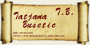 Tatjana Bušetić vizit kartica